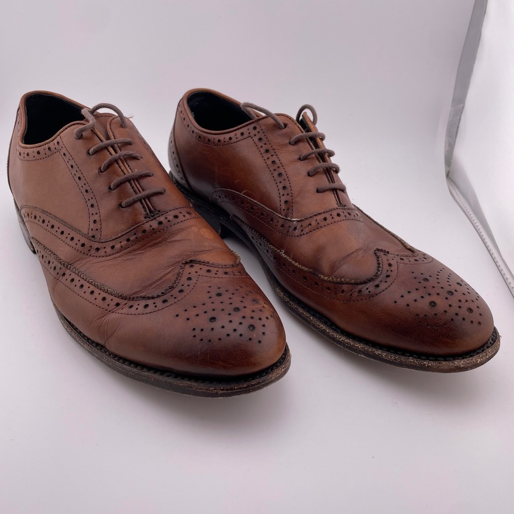Thursday Boot Company‎ Wingtip Brogue Dress Shoes Leather Brown Mens Size 10